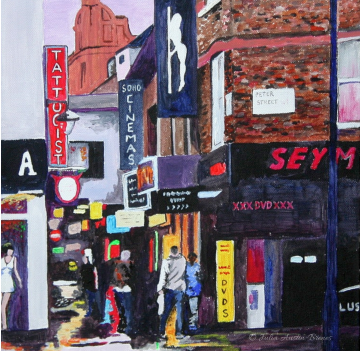 Painting of Berwick Street, London W1 (©Julia Austin-Brenes)