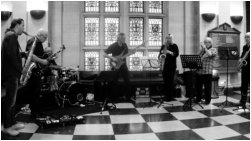 Julia and members of her saxophone group at Chelmsford County Hall (with a little help from Heads Up)