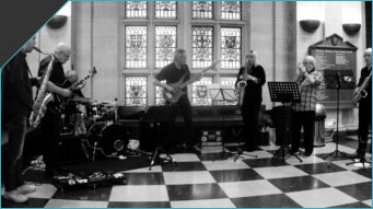 Heads UP and members of the saxophone group at Chelmsford County Hall